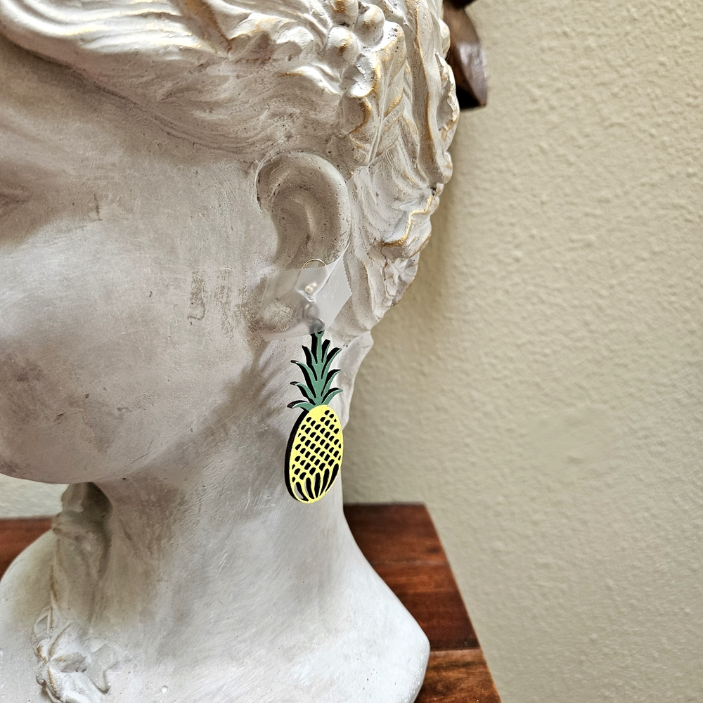Pineapple Earrings - Yellow and Green